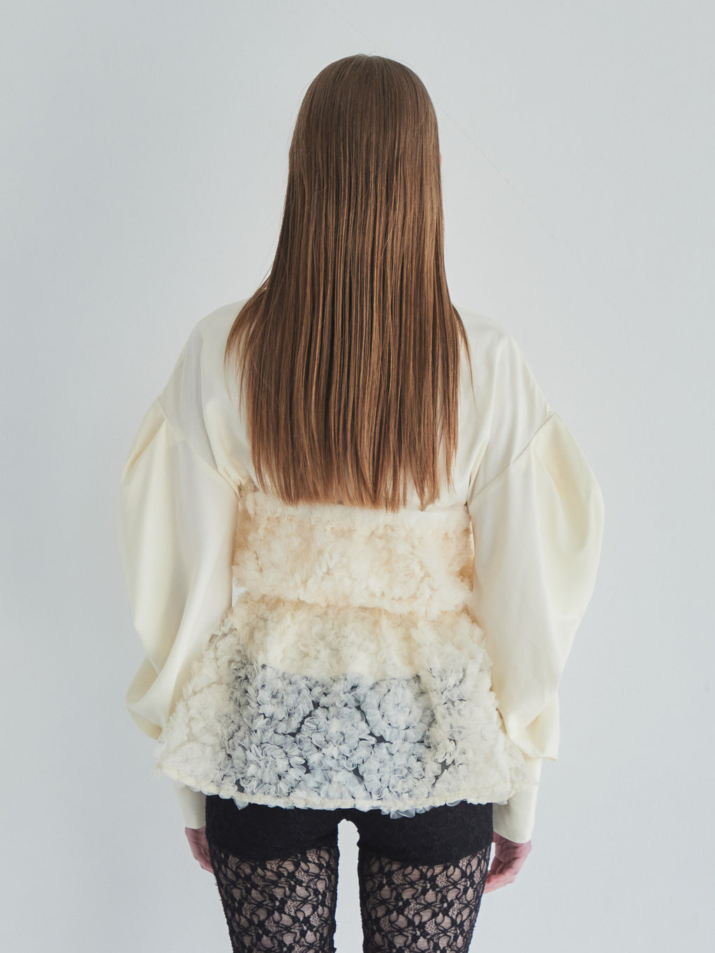 Tulle bare top & shirt set イエロー size:M model:174cm LERA