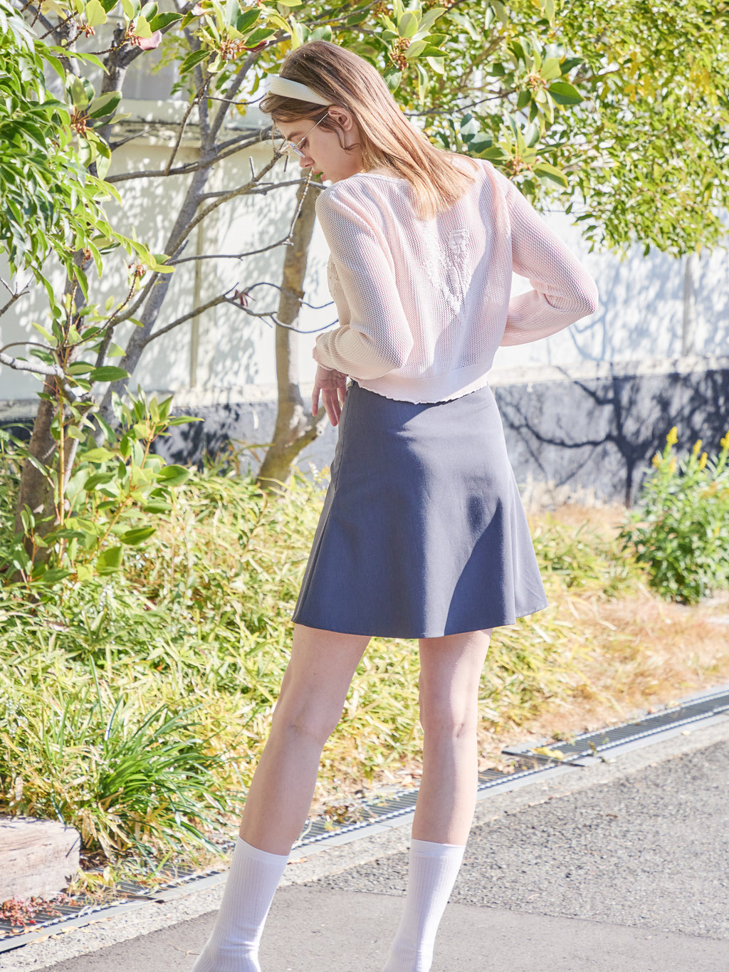 Tulip crochet cardigan ピンク size:M model:174cm KATERYNA
