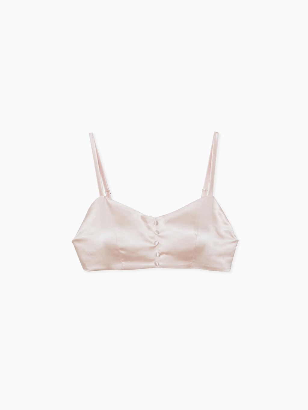 Satin bra top ピンク