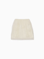 Rose tulle mini skirt イエロー