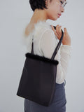 Fur satin bag ブラック size:M model:161cm 富樫かなえ
