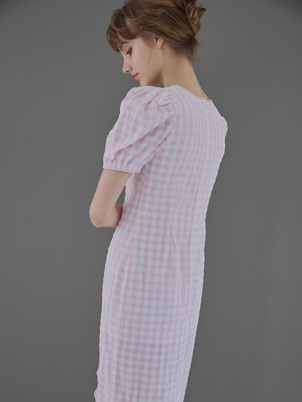 Rose gingham dress ピンク size:M model:175cm MARTA