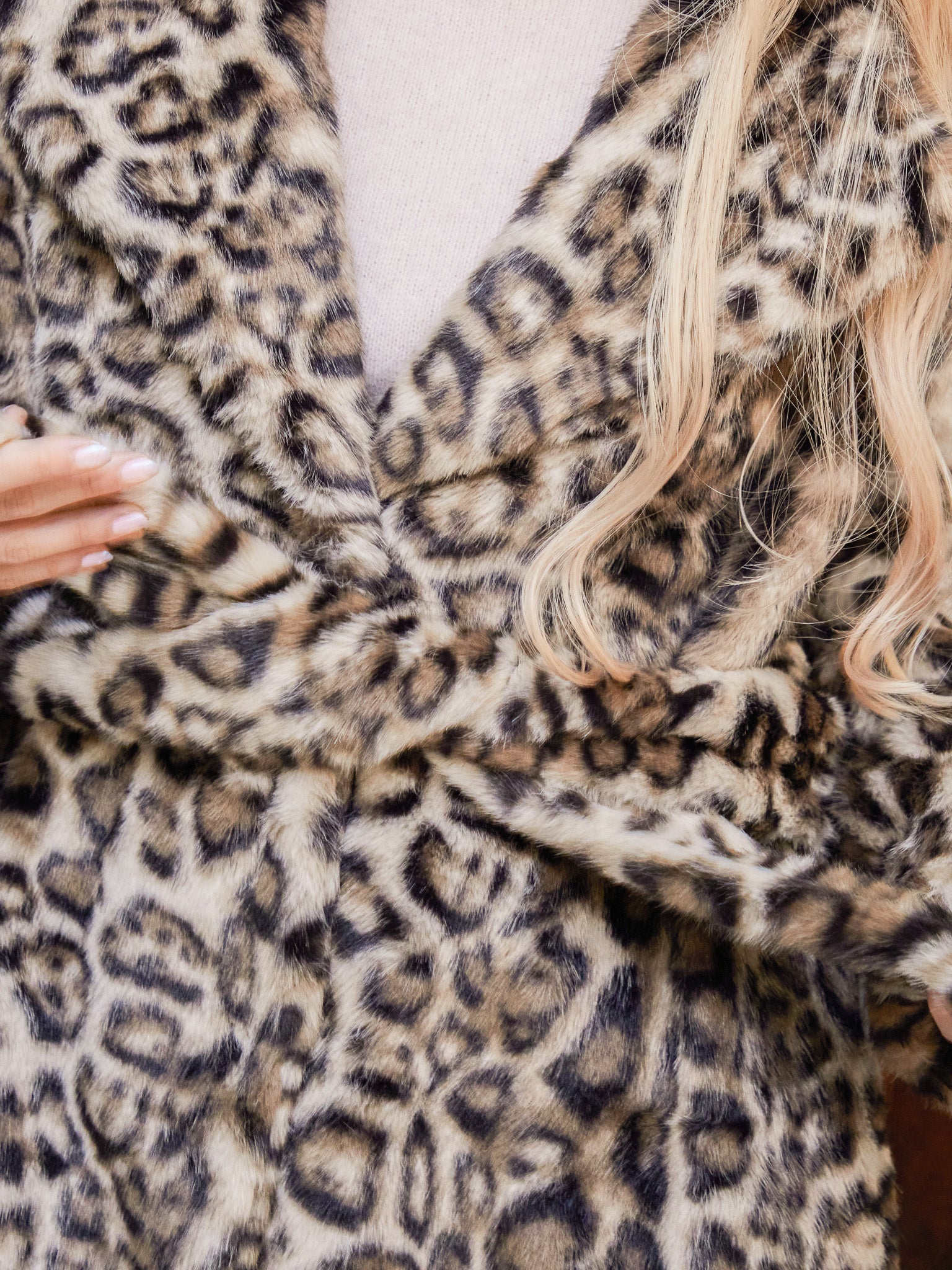 Fur coat レオパード size:M model:163cm MINAMI