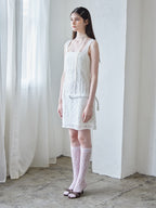 Low belt lace mini dress ホワイト size:M model:170cm ALICE