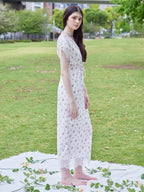 Lace trimming flower dress ピンク size:M model:170cm ALICE