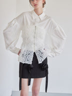 Rose mini skirt ブラック size:M model:174cm LERA