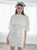 Logo T-shirt dress ホワイト size:M model:172cm GINEVRA