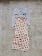 Teddy bear tulle skirt アイボリー