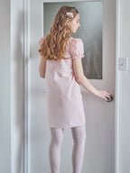 Pintuck mini shirt dress ピンク size:M model:171cm ANIUTA