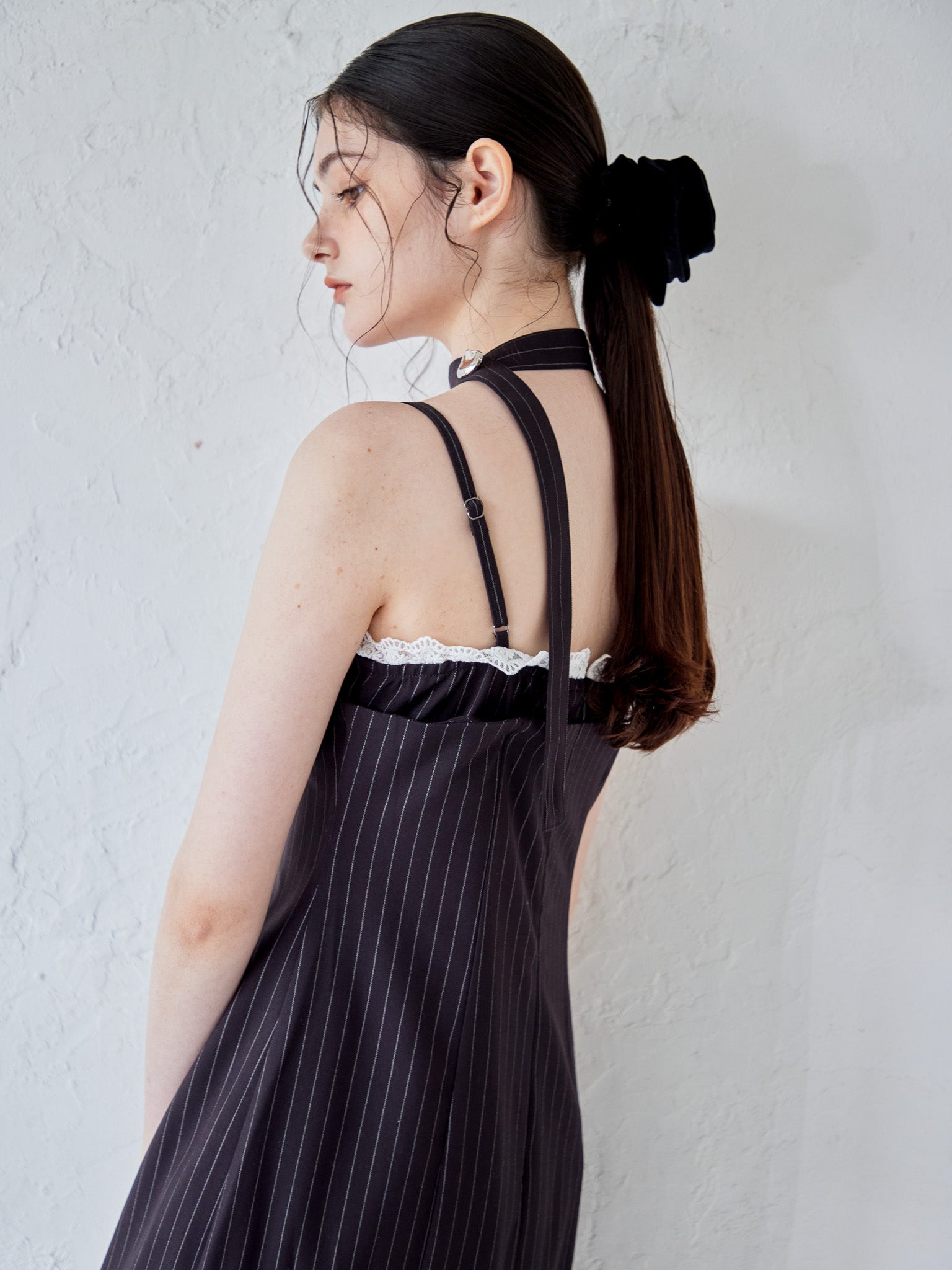Stripe ribbon tight dress ブラック size:M model:170cm ALICE