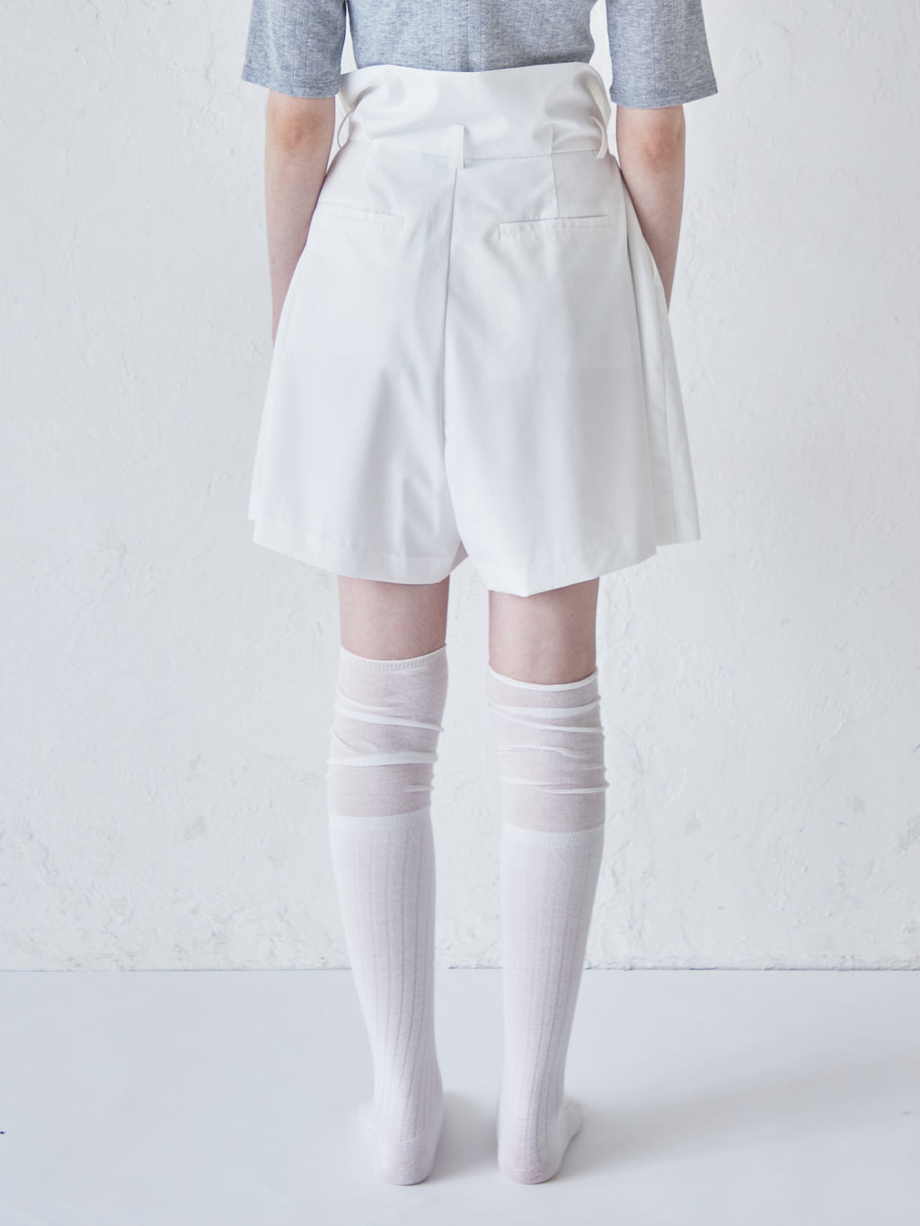 High waist volume short pants ホワイト size:M model:170cm ALICE