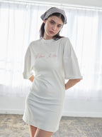 Logo T-shirt dress ホワイト size:M model:172cm GINEVRA