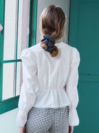 Front ribbon blouse ホワイト size:M model:171cm ANIUTA