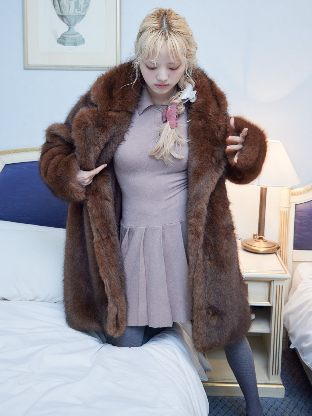 Fur coat ブラウン size:M model:163cm MINAMI
