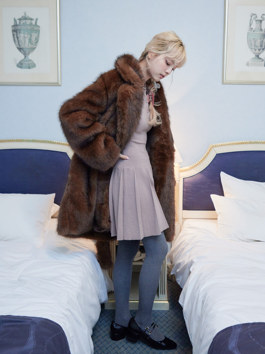 Fur coat ブラウン size:M model:163cm MINAMI
