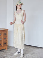 Low switching rose lace dress クリーム size:M model:170cm ALICE