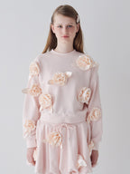 Many rose sweat top ピンク size:M model:173cm ALINA