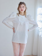Tulip embroidered volume sleeve blouse ホワイト size:M model:174cm KATERYNA