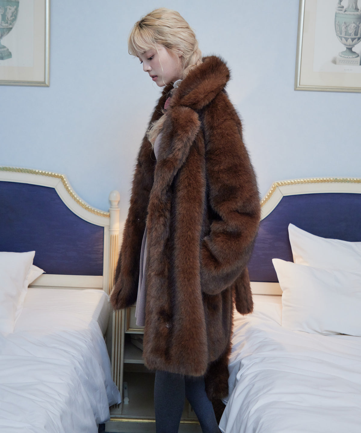 Fur coat ブラウン size:M model:163cm MINAMI
