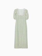 Decollete lace dress ミント