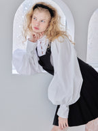 Many ribbon volume sleeve blouse ホワイト size:M model:173cm Olesia