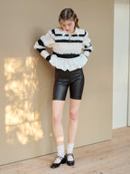 Balloon hem rugby shirt ブラック size:M model:174cm KATERYNA
