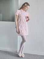Pintuck mini shirt dress ピンク size:M model:171cm ANIUTA