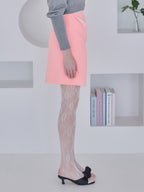 Lace lined mini skirt