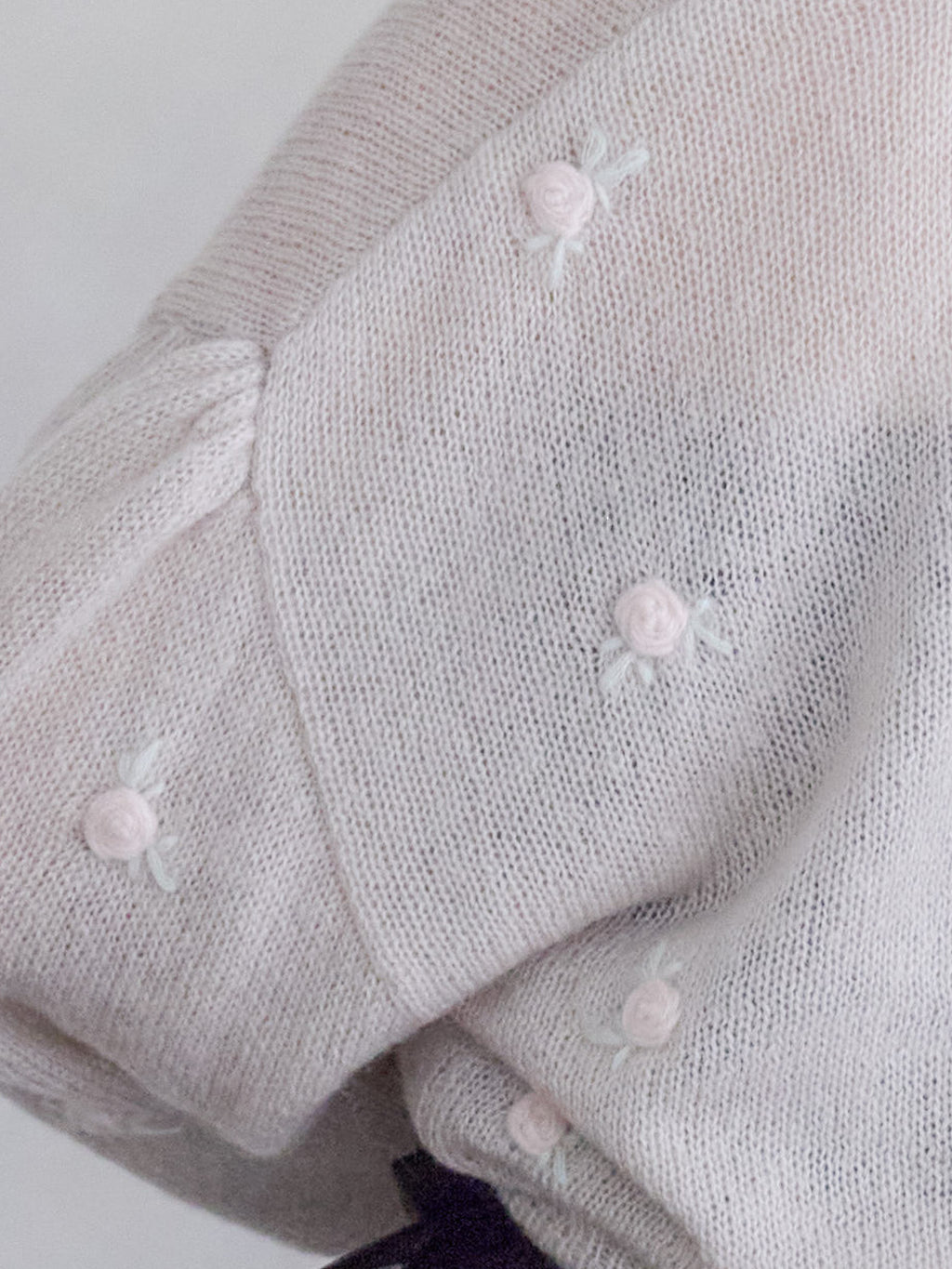Many rose embroidery cardigan モカ size:M model:173cm ALINA