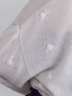 Many rose embroidery cardigan モカ size:M model:173cm ALINA