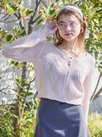 Tulip crochet cardigan ピンク size:M model:174cm KATERYNA