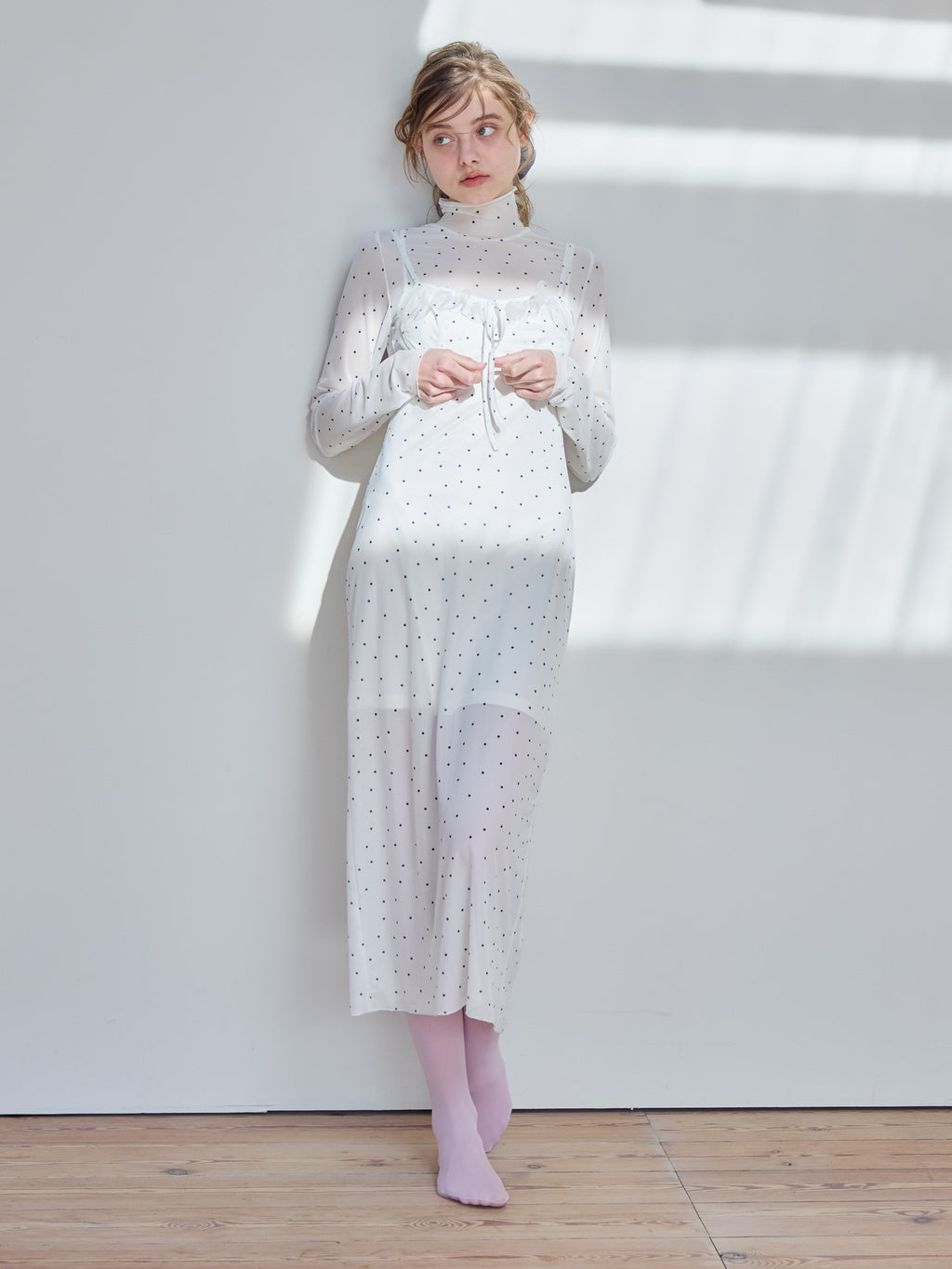 Tulle print dress & bra ホワイト size:M model:174cm KATERYNA