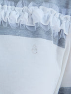 Balloon hem rugby shirt グレー size:M model:174cm KATERYNA