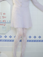 Shaggy mini skirt ラベンダー size:M model:163cm MINAMI