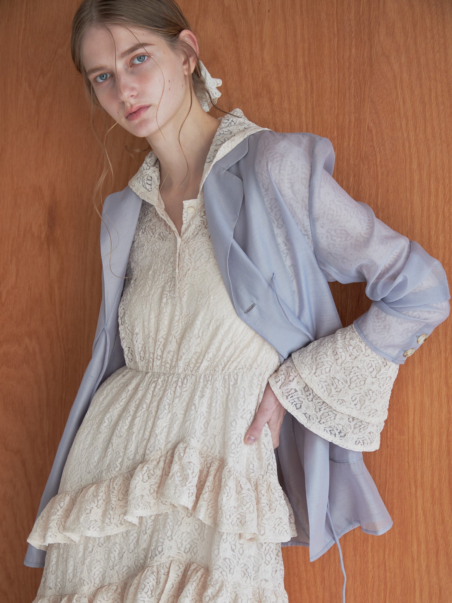 Hoodie race dress ピンク size:M model:174cm LERA
