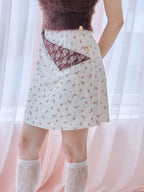 Lace lined mini skirt ホワイト size:M model:173cm Olesia