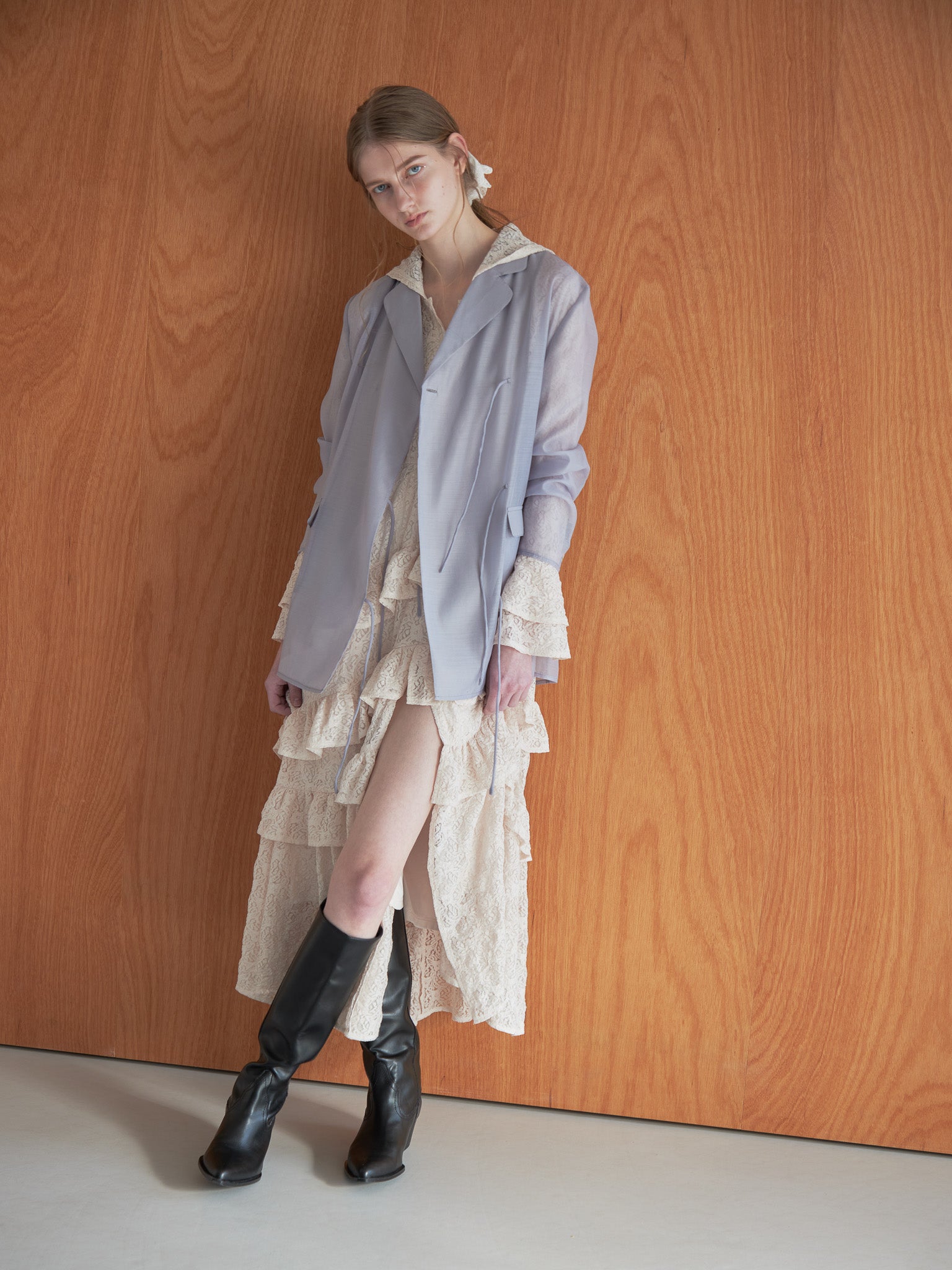 Hoodie race dress ピンク size:M model:174cm LERA