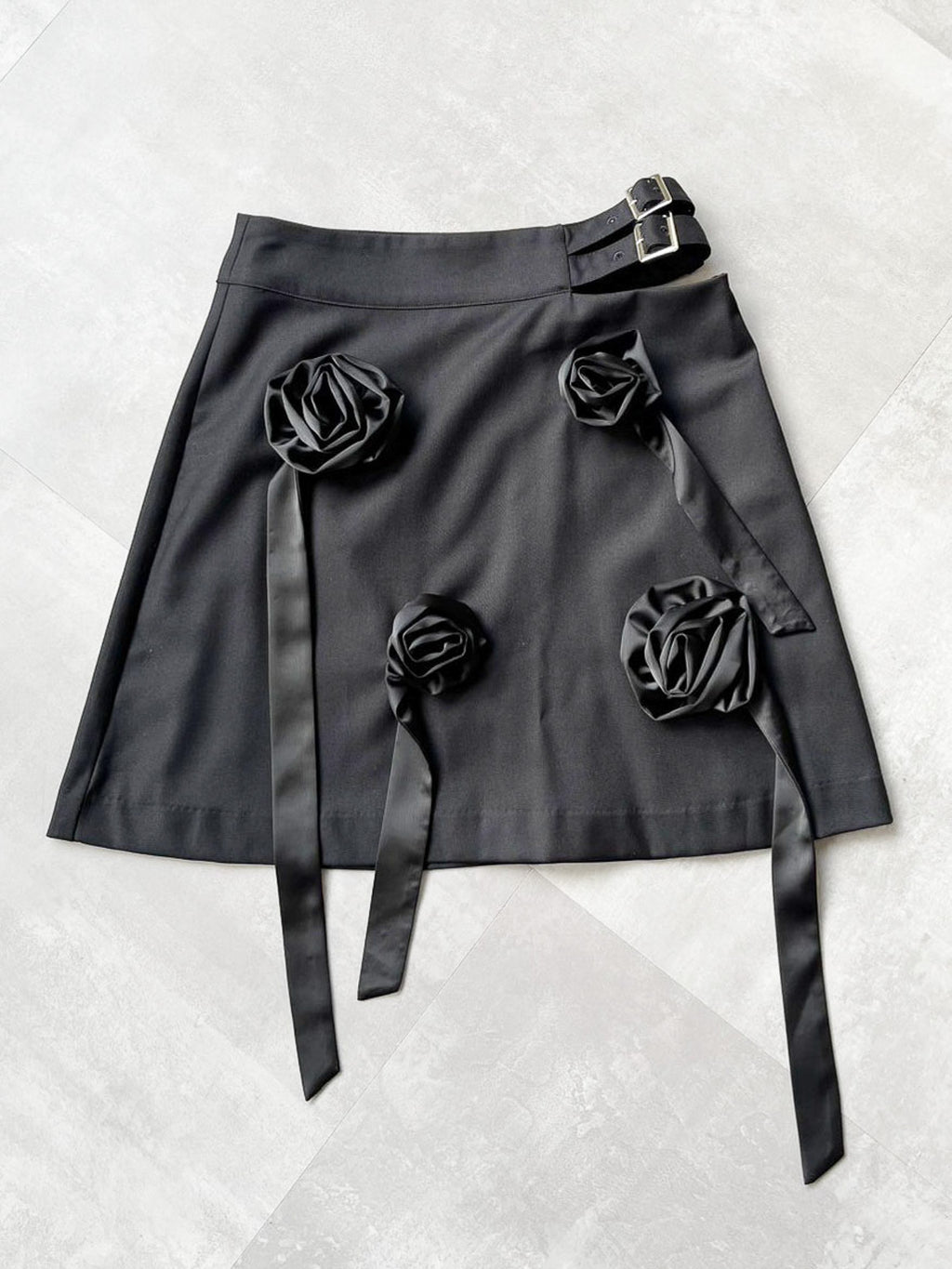 Rose mini skirt ブラック