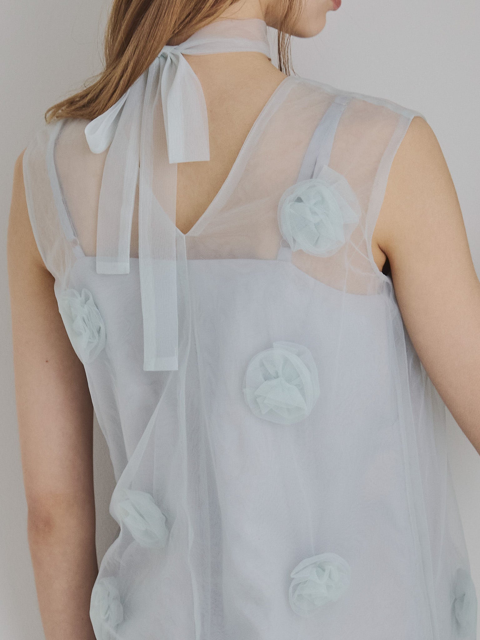 Rose tulle dress ミント size:M model:175cm MARTA