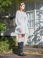 French letter collar wrap mini dress ホワイト size:M model:174cm KATERYNA