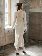Frill slit cami dress ベージュ size:M model:173cm DASHA.G