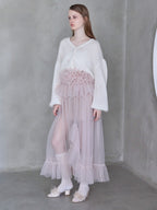 Frill tulle skirt & shorts set ピンク size:M model:173cm ALINA