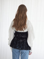 Tulle bare top & shirt set ブラック size:M model:174cm LERA
