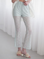 Heart trimming lace pants ミント size:M model:174cm LERA