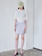 Rose embroidery eyelet short top ホワイト size:M model:170cm ALICE