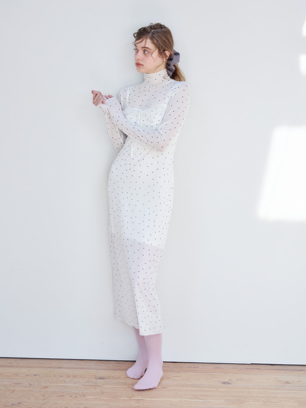 Tulle print dress & bra ホワイト size:M model:174cm KATERYNA