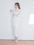 Tulle print dress & bra ホワイト size:M model:174cm KATERYNA