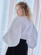 Many ribbon volume sleeve blouse ホワイト size:M model:173cm Olesia