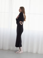 I miss you heart cut dress ブラック