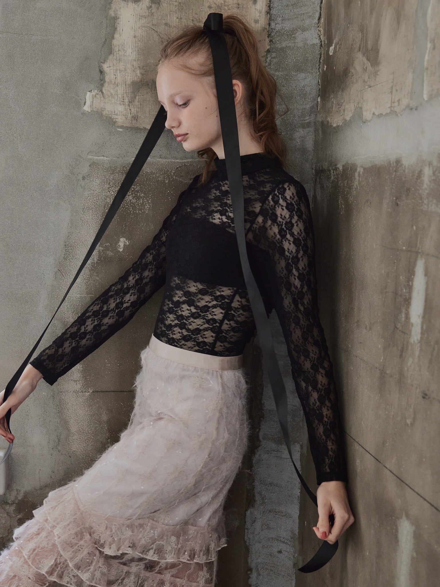 Back open race bodysuit ブラック size:M model:173cm DASHA.G